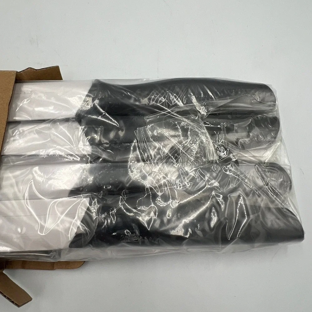 McCook Steak Knives Set MC58 8pc Black New Serrated Stainless Steel